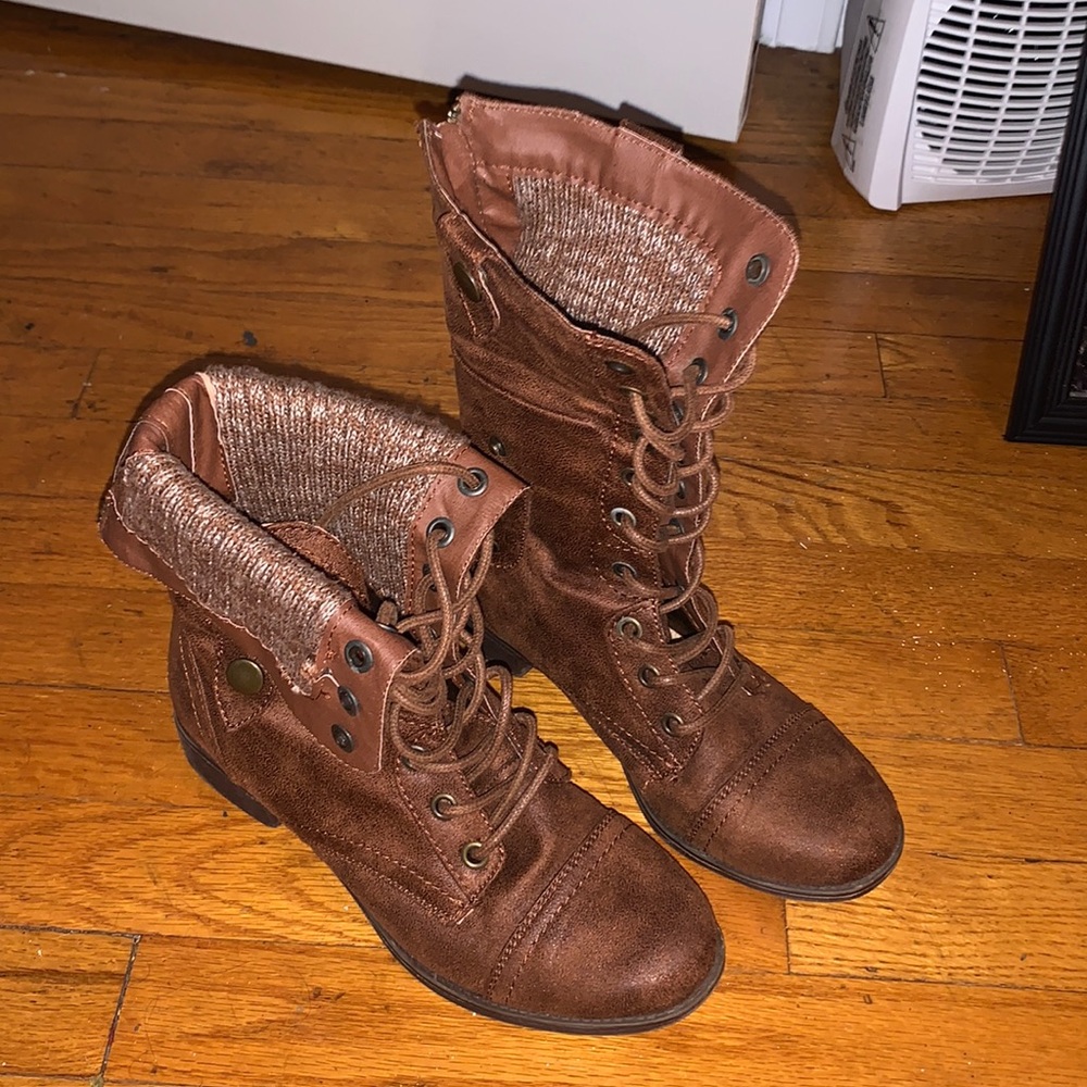 Brown fall boots